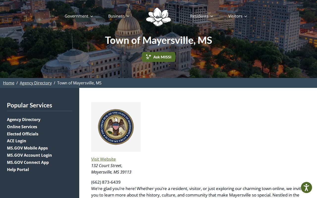 Mayersville court records official agency profile source