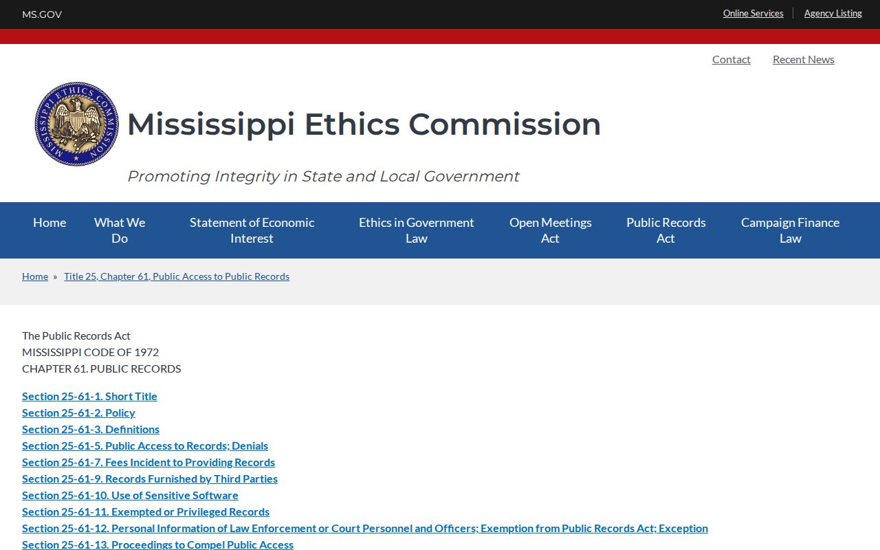 Issaquena County criminal docket public-record access and exemption information