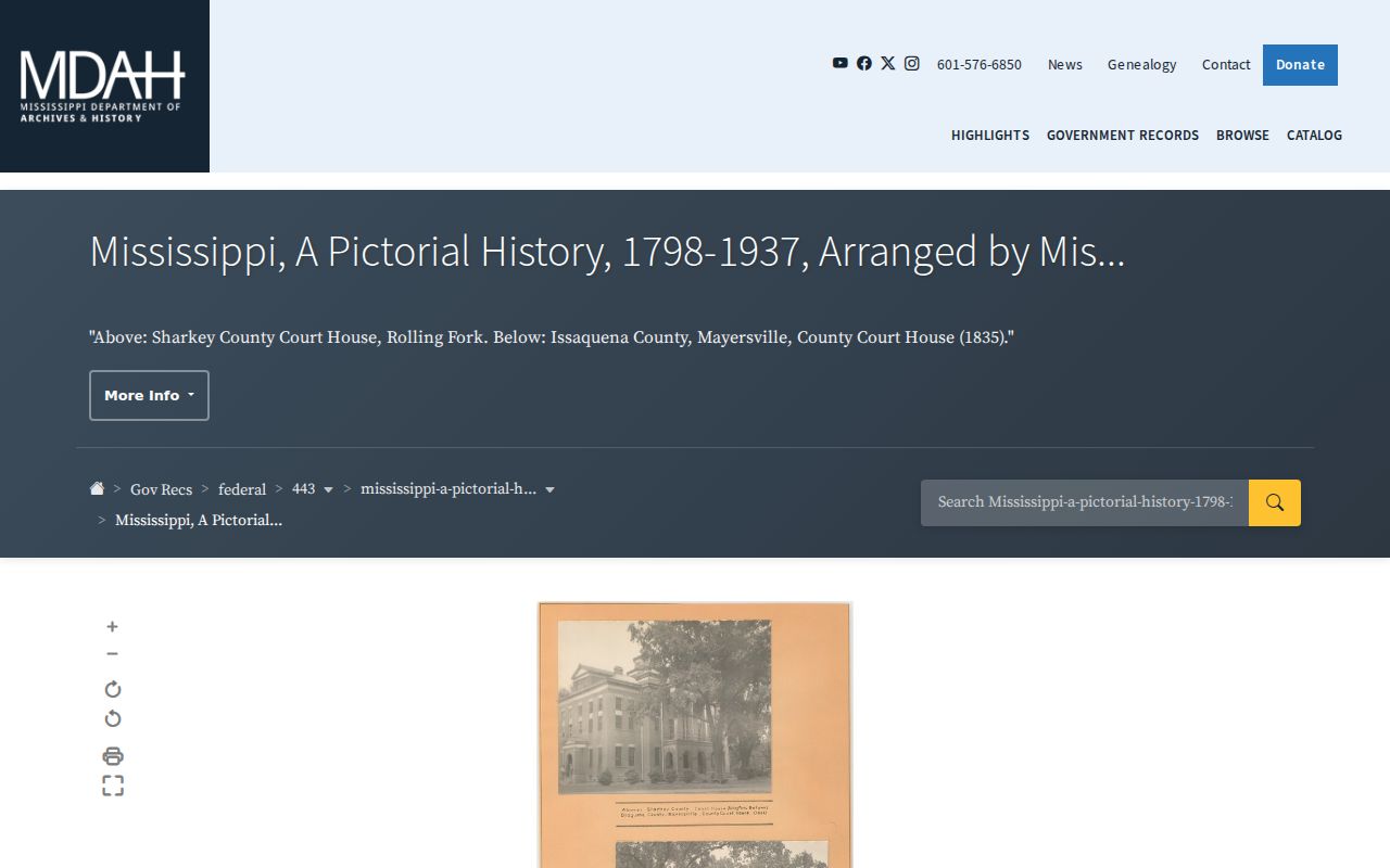 Issaquena County court records historical courthouse source