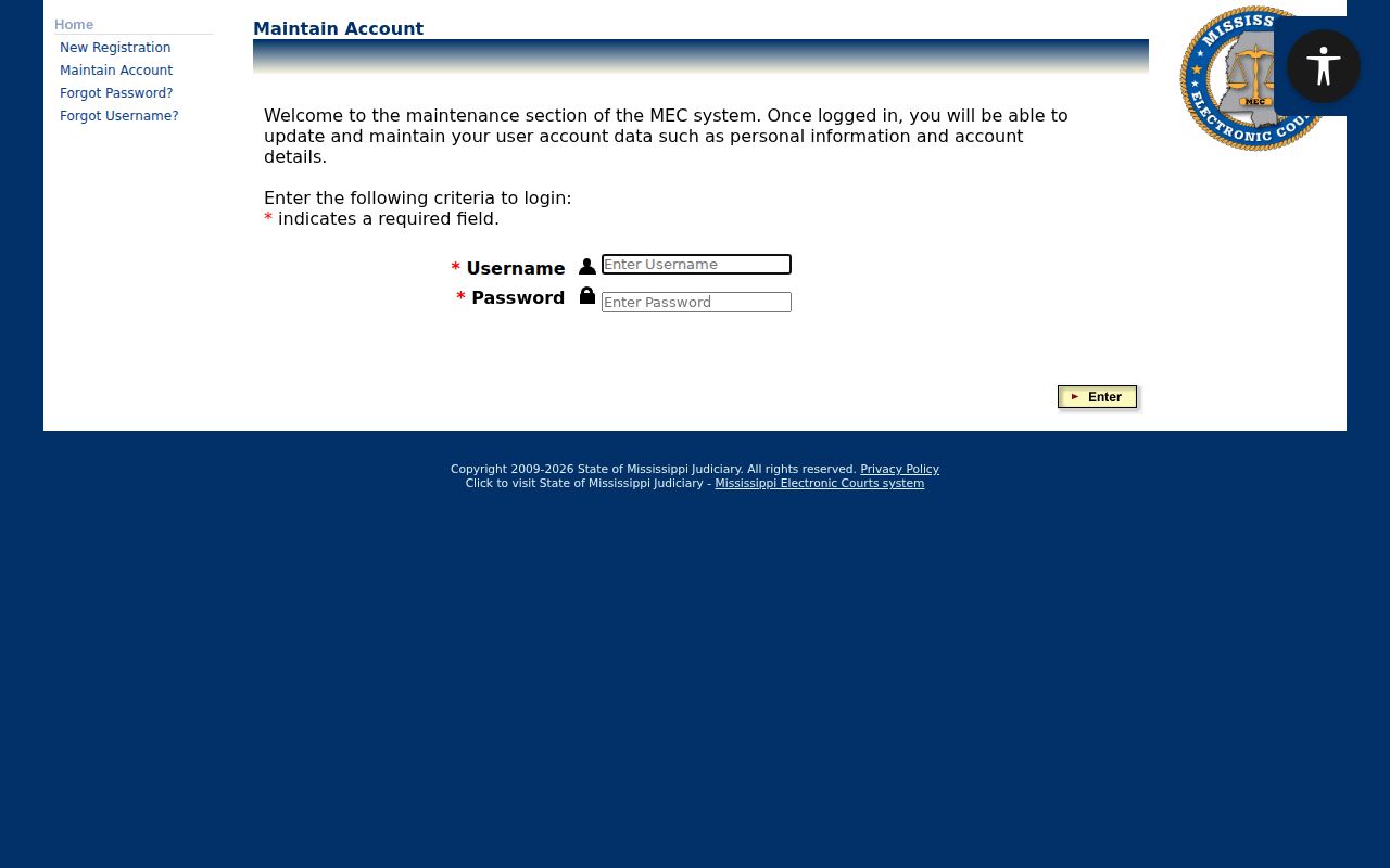 Issaquena County court docket PAMEC public access screen